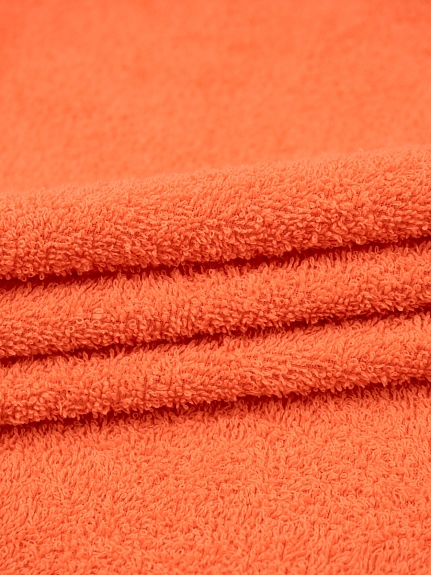 Махровая ткань цв.Оранжево-коралловый, ш.1.5м, хлопок-100%, 350гр/м.кв