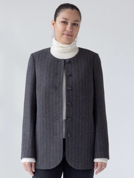 Жакет из Шерсти "Полоска-пунктир"