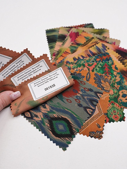 Комплект образцов "Штапель Премиум принт Восточные мотивы"