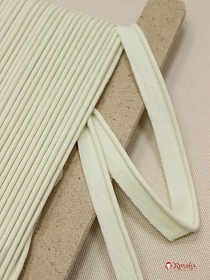 Кант отделочный цв.бледно-желтый, ш.15мм/3мм, хлопок-100%