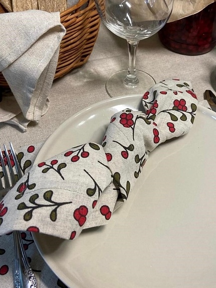 Салфетки из полульна "Брусника"