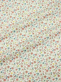 Импорт. хлопок "Летний каприз" цв.сливочный пломбир, ш.1.45м, хлопок-100%, 105гр/м.кв