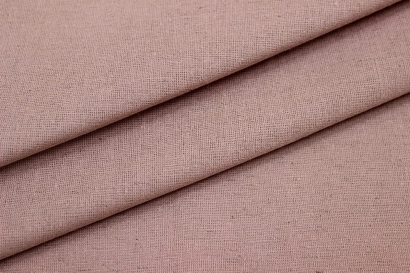 Полулен постельный цв.Т.винтажный пыльно-розовый меланж, ш.2.2м, лен-30%, хлопок-70%, 155гр/м.кв