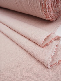 Полулен Крэш цв.Бежевая пудра меланж, ш.2,5м, лен-25%, хл-75%, 130гр/м.кв