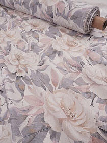 Бязь "Утренние пионы", ш.1.5м, хлопок-100%, 142гр/м.кв