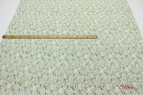Штапель "Муравушка" цв.зеленый тростник-2, ш.1.45м, вискоза-100%, 90гр/м.кв