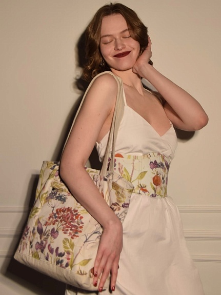 Сумка из интерьерного хлопка "Пряное лето" 