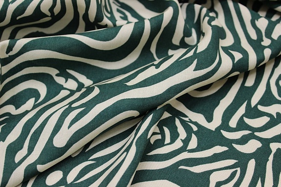 Штапель "Иммерсия" цв.хвойно-зеленый, ВИД2, ш.1.45м, вискоза-100%, 90гр/м.кв