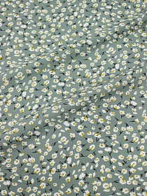 Штапель "Ядвига" цв.серо-мятная дымка, ш.1.45м, вискоза-100%, 90гр/м.кв