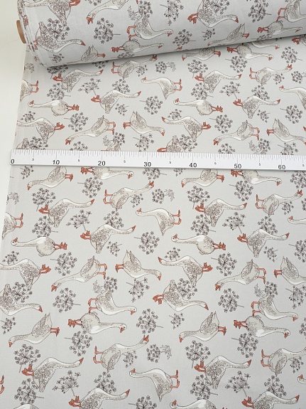 Рогожка "Гуси", ш.1.5м, хлопок-100%, 170гр/м.кв