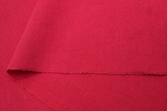 Хлопок крэш цв.Красно-малиновый,  ш.1.4м, хлопок-100%, 160гр/м.кв