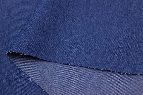 Сорочечная джинсовая ткань цв.Синий, ш.1.45м, хлопок-50%, вискоза-50%, 135гр/м.кв