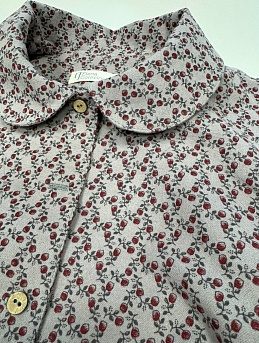 Рубашка из теплого хлопка "Винтажная брусничка" 