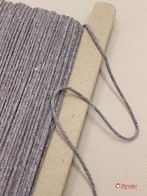 Шнур меланжевый цв.серо-коричневый/серый, 3мм, хлопок-100%