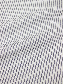 Лен сорочечный с умягчением "Фиолетовая полоска (3мм)", цв.белый ш.1.5м, лен-100%, 130гр/м.кв