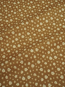 Теплый хлопок "Маленькие листики" цв.оливково-коричневый, ш.1.45м, хлопок-100%, 150гр/м.кв