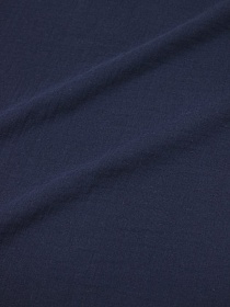 Муслин двухслойный с эффектом жатости цв.Чернильно-синий, ш.1.35м, хлопок-100%, 110гр/м.кв