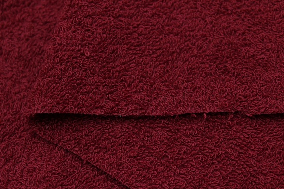 Махровая ткань цв.Бордово-красный, ш.1.5м, хлопок-100% , 350гр/м.кв
