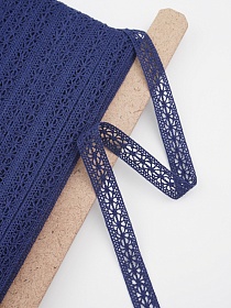 Кружево цв.т.сине-фиолетовый, ш.15мм, хлопок-90%, п/э-10%, рис.099/24