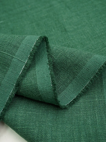 Лен костюмный с эффектом мятости цв.Хвоя, ш.1.45м, лен-100%, 250гр/м.кв