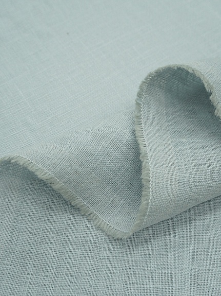 Лен костюмный с эффектом мятости цв.Светлый серо-голубой, ш.1.45м, лен-100%, 190гр/м.кв