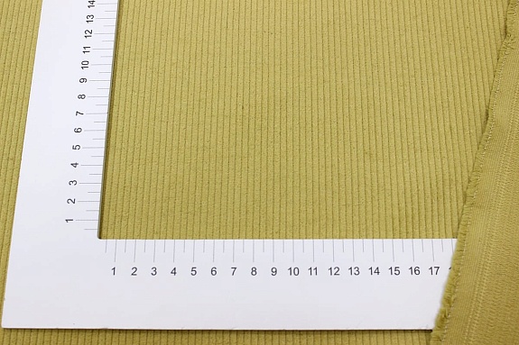 Вельвет цв.Св.золотисто-оливковый меланж, ш.1.47м, хлопок-100%, 315гр/м.кв
