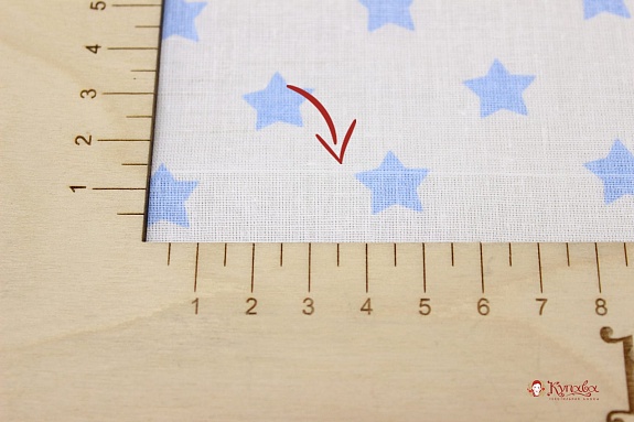 Поплин "Мелкие голубые звезды", СОРТ2, ш.1.5м, хлопок-100%, 115гр/м.кв