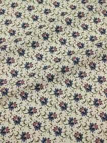 Импорт. хлопок "Андромеда" (джинсово-голубые цветы), ш.1.45м, хлопок-100%, 105гр/м.кв