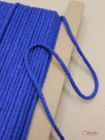 Шнур цв.темный василек, 5мм, хлопок-100%