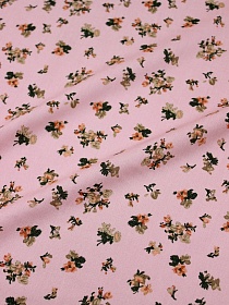 Штапель "Лола" цв.св.розовый с коралловым оттенком, ш.1.44м, вискоза-100%, 90гр/м.кв