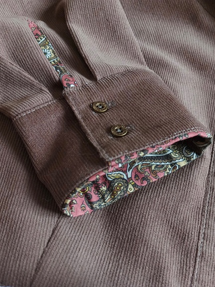 Платье из микровельвета и импортного хлопка в бежево-коричневом цвете