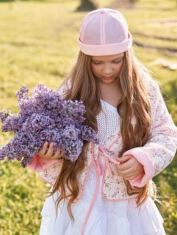 Детская фуфайка из муслина "Нежные бутончики"