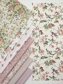 Набор тканей для рукоделия "Сатин: Констанция", 45*30 см, 8 шт