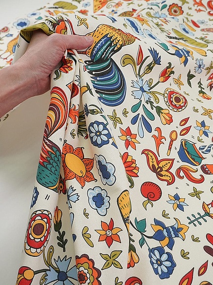 Рогожка "Русские забавы", ш.1.5м, хлопок-100%, 165гр/м.кв