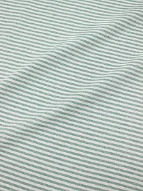 Полулен постельный с эфф. мятости "Мятно-зеленый меланж-узкая полоска", (комп), ш.2.65м