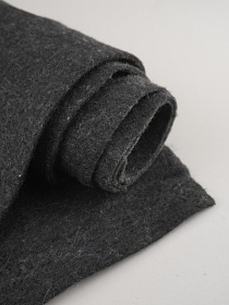 Шерстепон иглопробивной цв.темный графит, шерсть-70%, п/э-30%, ш.1.5м, 150гр/м.кв