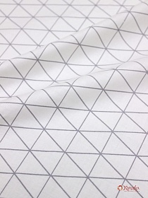 Поплин "Треугольники - геометрия" цв.серый, (комп), ш.1.5м, хлопок-100%,115гр/м.кв