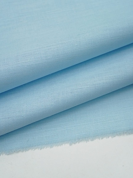 Полулен однотонный цв.Бледная бирюза, ш.1,5м, лен-55%, хлопок-45%, 150гр/м.кв