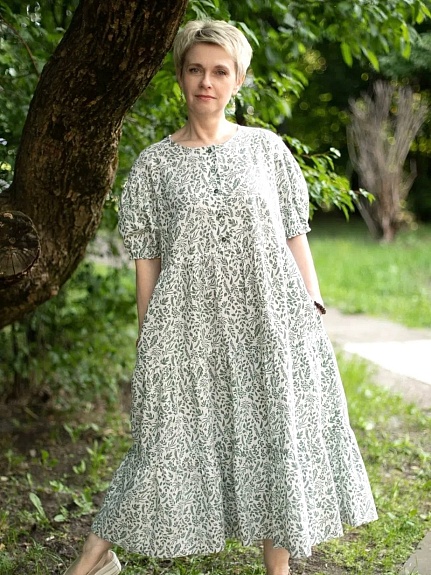 Льняное платье "Шелест листвы"