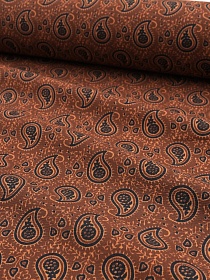 Хлопколен "Капля Востока" цв.коричнево-красный, ш.1.5м, лен-20%, хлопок-80%, 170гр/м.кв