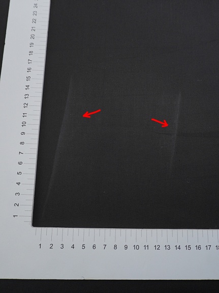 Брак(уценка) Импортный хлопок цв.Черный, ш.1.55м, хлопок-100%, 115гр/м.кв