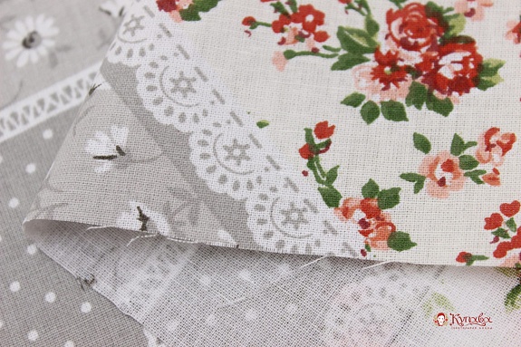 Поплин "Платочный пэчворк - цветы", (комп), ш.2.2м, хлопок-100%, 110гр/м.кв