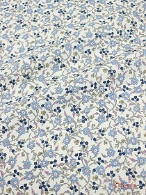 Импорт. хлопок "Лилиана" цв.голубой/серый, ш.1.48м, хлопок-100%, 105гр/м.кв