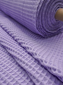 Вафельное премиум-полотно "Бохо" цв.молодая сирень, ш.1.75м, хлопок-100%, 230гр/м.кв