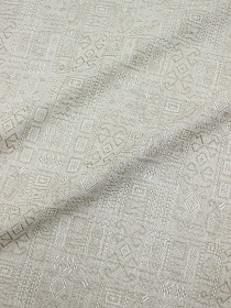 Полулен жаккард "Египет" цв.бежево-серый, ш.1.55м, лен-42%, хлопок-58%, 180гр/м.кв