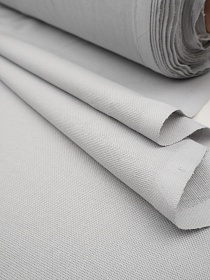 Мерный лоскут (ткань в отрезах) Рогожка цв.Св.жемчужно-серый, СОРТ2, ш.1.5м, хлопок-100%, 160гр/м.кв