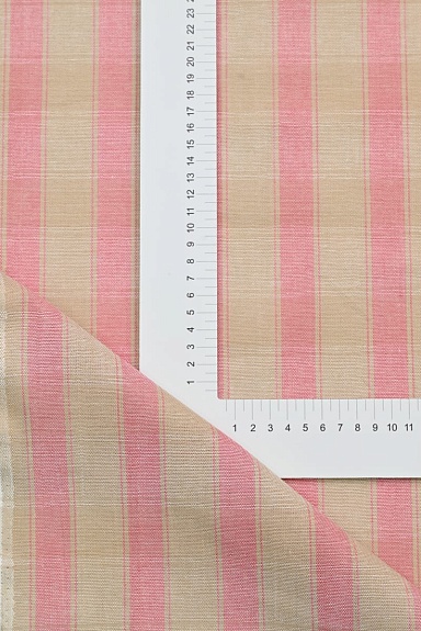 Холст полотенечный "Бежево-брусничная клетка", ш.0,5м, лен-30%, хлопок-70%, 165гр/м.кв.