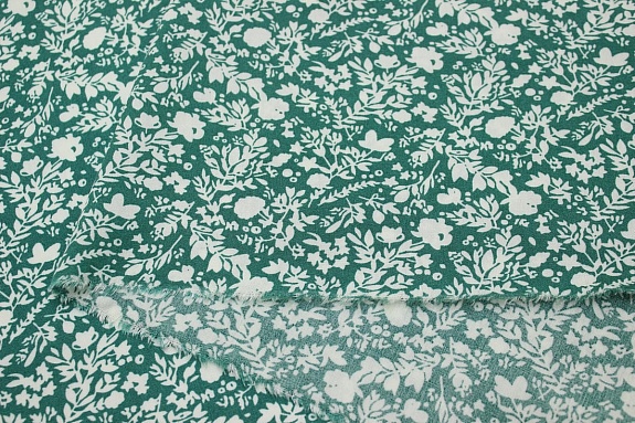 Штапель "Аделис" цв.зеленый, ш.1.45м, вискоза-100%, 95гр/м.кв