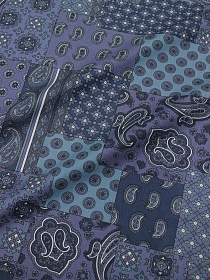 Импорт. хлопок "Восточный узор-пэчворк" цв.фиолетовый флер, ш.1.5м, хлопок-100%, 100гр/м.кв