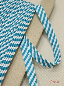 Кант отделочный (широкая полоска) цв.тиффани, ш.15мм/3мм, хлопок-100%